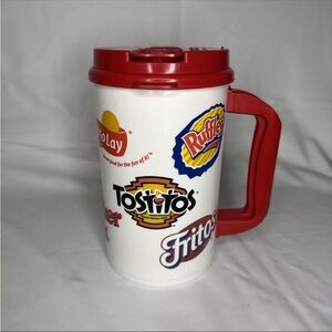 Vintage Whirley Thermo Cold Only Travel Mug Cup Logos Doritos Lays Cheetos Frito